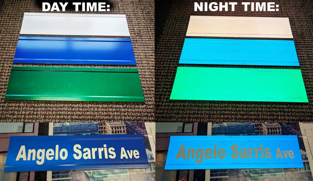 Street Addresses - 3 PLATES WHITE BLUE GREEN