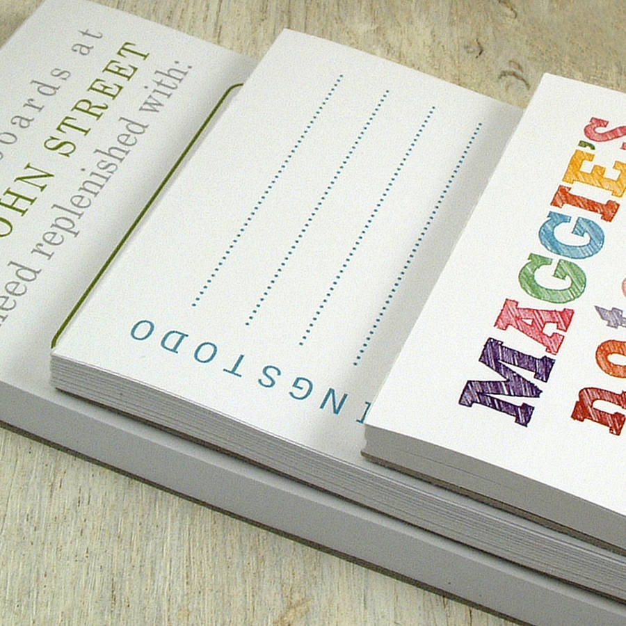 printed notepads