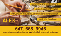 Carpentry Business Cards