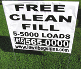 Clean Fill Lawn Sign