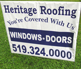 Roofing Windows Doors Lawn Sign