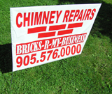 Chimney Repairs Lawn Sign