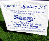 Cleaning and Repair Lawn Sign