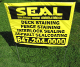 Deck Fence Interlock Asphalting Lawn Sign