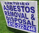 Removal disposal Lawn Sign