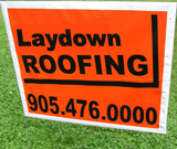 Roofing lawn sign