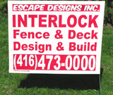 Interlock Fence & Deck Lawn Sign