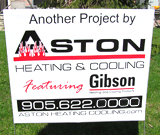Event Heating & Cooling lawn sign