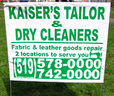 Tailor & Dry Cleaner Lawn Sign