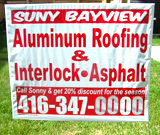 Roofing & Interlock Lawn Sign