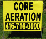 Core Aeration Lawn Sign
