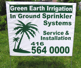 Irrigation Lawn Sign