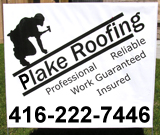 Professional Roofing Lawn Sign