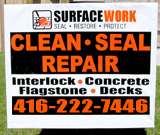 Clean Seal Repair Lawn Sign