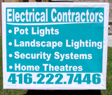 Electrical Contracts Yard Sign