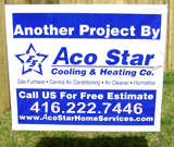 Cooling & Heating Lawn Sign