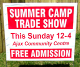 Summer Camp Show Yard Sign