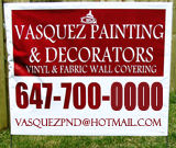 Burgundy Painting and Decoration Yard Sign