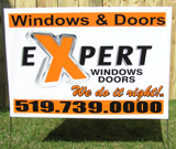 Orange Expert Windows & Doors Yard Sign