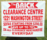 The Brick Sale Red Yard Sign