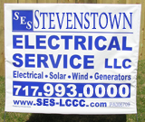Blue Electrical Service Lawn Sign