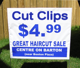 Hair Cut Yard Signs