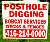 Posthole Lawn Sign
