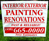 painting & Renovation Yard Sign