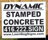 Dynamic Concrete Bag Sign