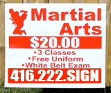 Martial Arts Yard Sign