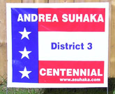 Andrea Suhaka Political Election Bag Signs