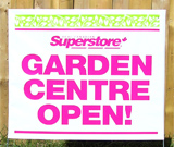 Garden Centre Open Lawn Sign