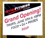 Fitness Grand Opening Yard Sign