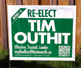 Tim Outhit Election Bag Sign